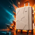 1 Futuristic safari suitcase with dynamic fragments