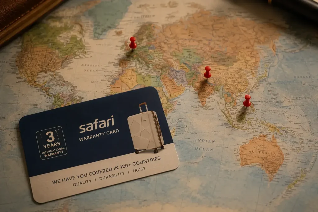 7 Travel essentials on a vintage map