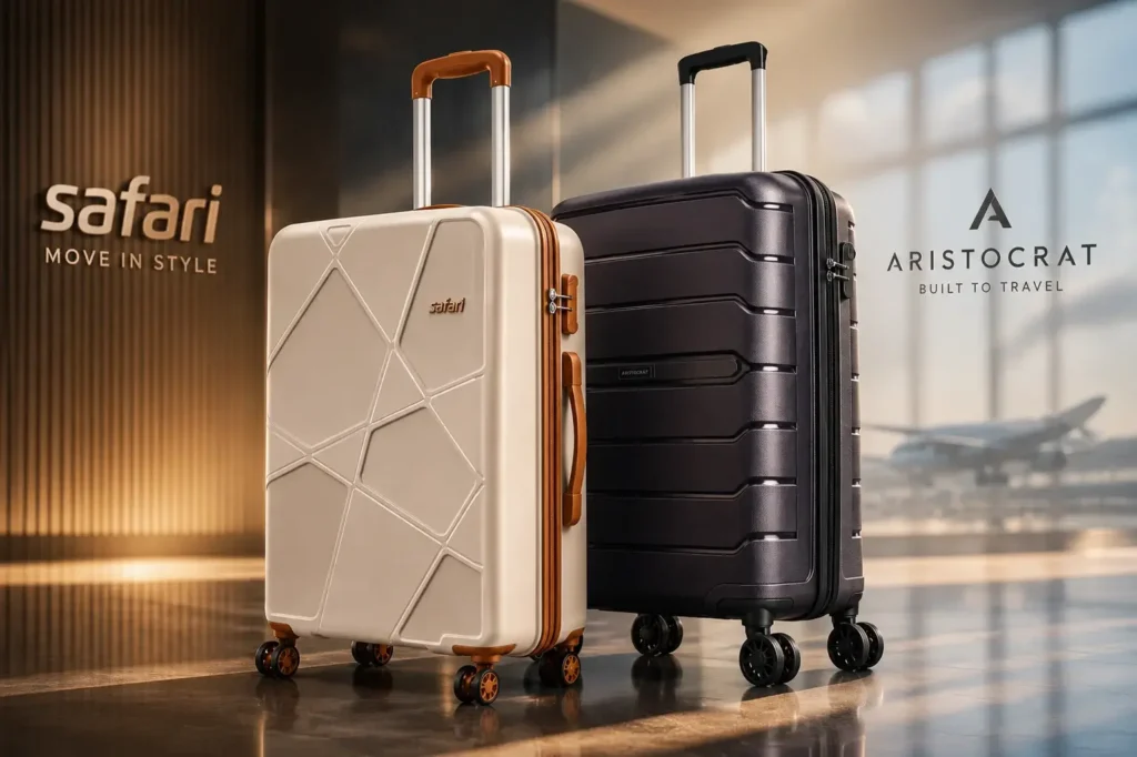 Premium travel luggage in spotlight Safari vs Aristocrat Which Is Better