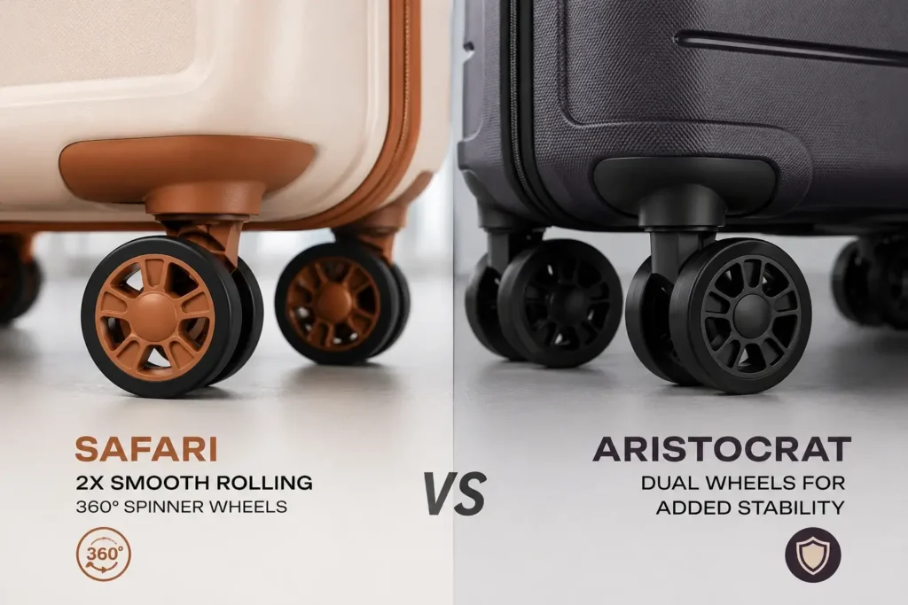 Suitcase wheel comparison Safari vs Aristocrat Which Is Better