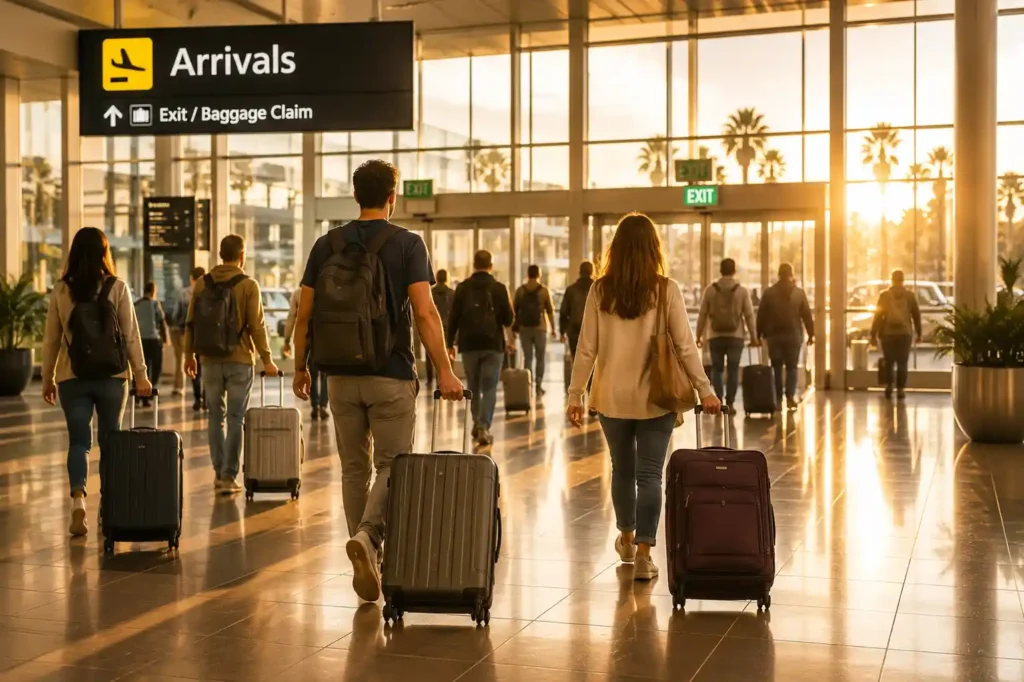11 Sunlit Airport Arrivals Hall