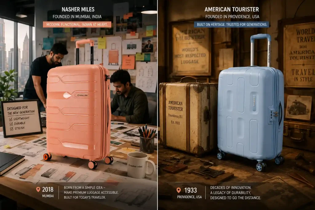2 Nasher Miles vs American Tourister 