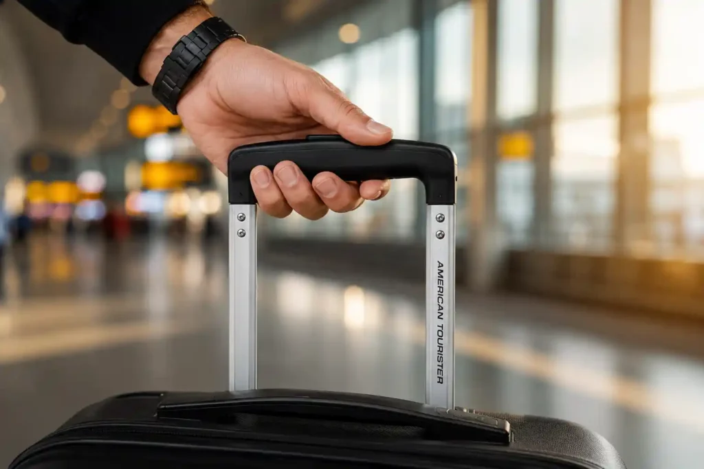 5 Traveler's grip at the airport VIP vs American Tourister
