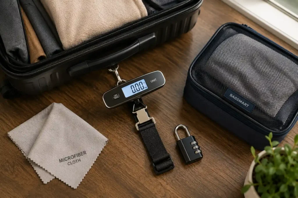6 Packing Essentials Flat Lay
