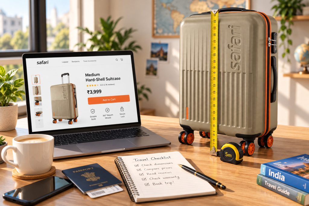 17 Travel Planning Desk with Safari Suitcase