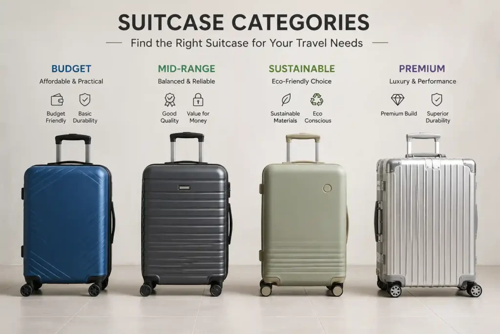 21 Suitcase Categories Comparison Guide ABS vs Polycarbonate luggage